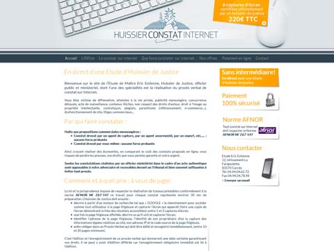 Visuel du projet de Huissier Constat Internet